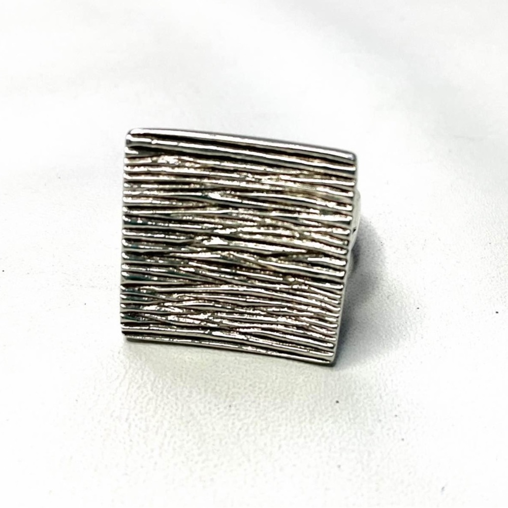 Sterling Silver Tashi Designer Ring Funky Ridged Design